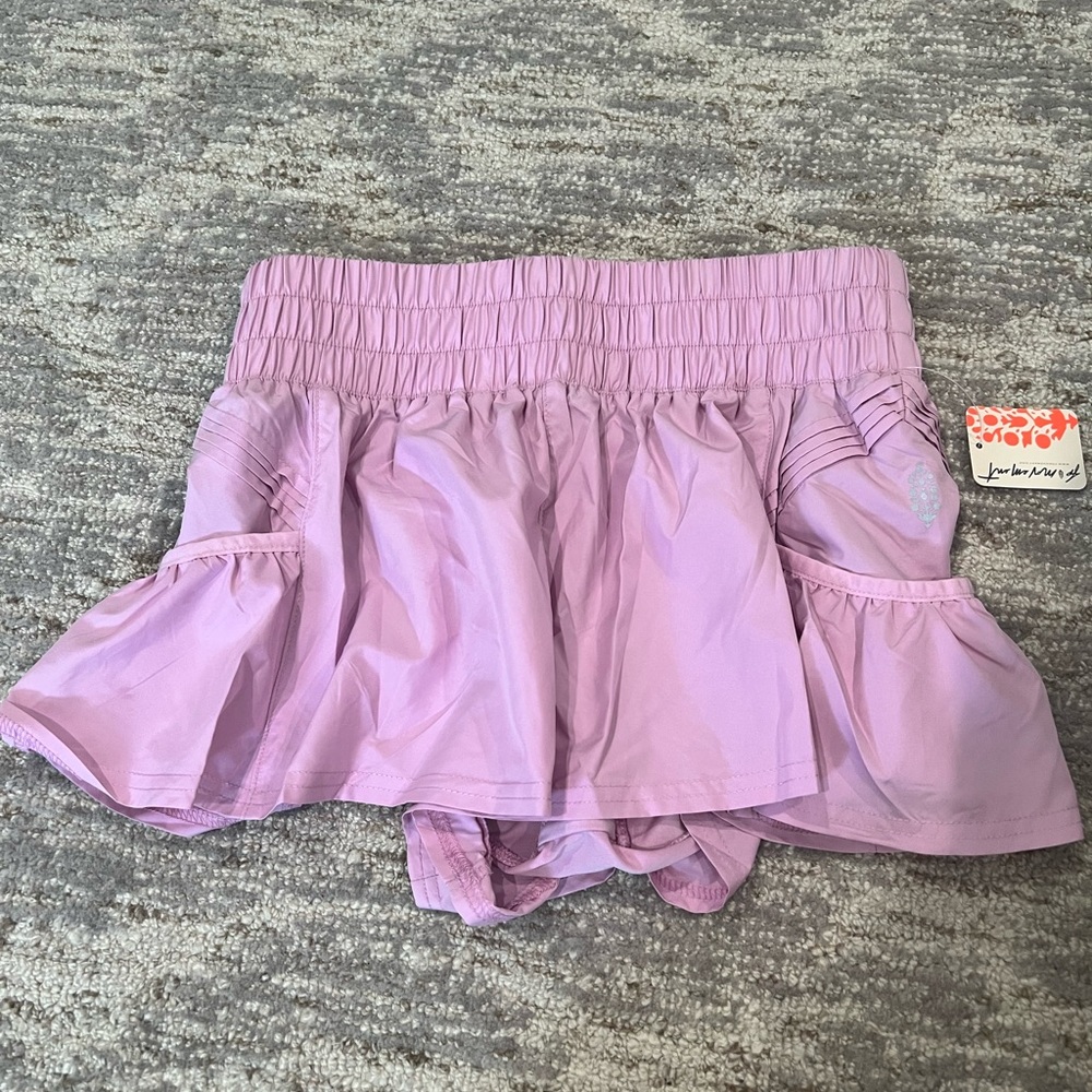Free People NWT Size XS Lilac Ruffled Skirt with Shorts